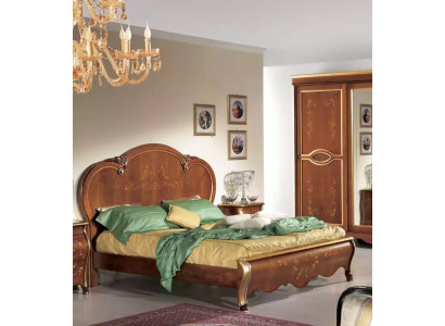 Bed bekleding Klassiek tweepersoonsbed Houten hotelbedden Slaapkamer bekleding