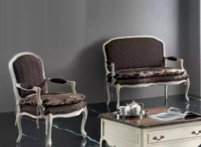 Bankstel 2-zits klassiek gestoffeerd design luxe bank banken fauteuil nieuw