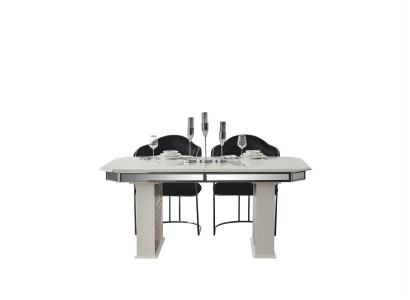 Beige eettafel Design tafels Luxe tafel uitschuifbaar meubels Eetkamer meubels