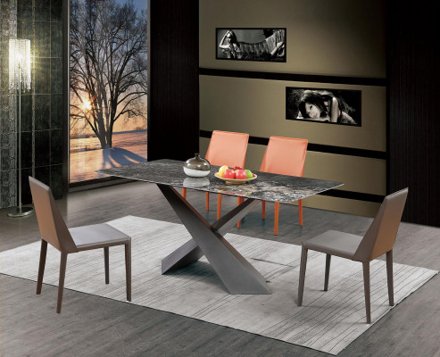 x Beine Säulen Tisch Esstische 180x90 Luxus Designermöbel Marmor