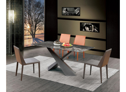 x Beine Säulen Tisch Esstische 180x90 Luxus Designermöbel Marmor