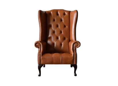 Fauteuil Ohrensessel Chesterfield Luxe Zits woonkamer Bruin Nieuw