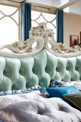 Bed design bedroom furniture furnishings turquoise Chesterfield beds