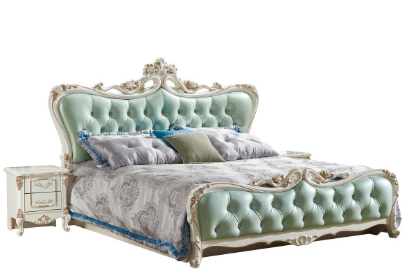 Bed design bedroom furniture furnishings turquoise Chesterfield beds