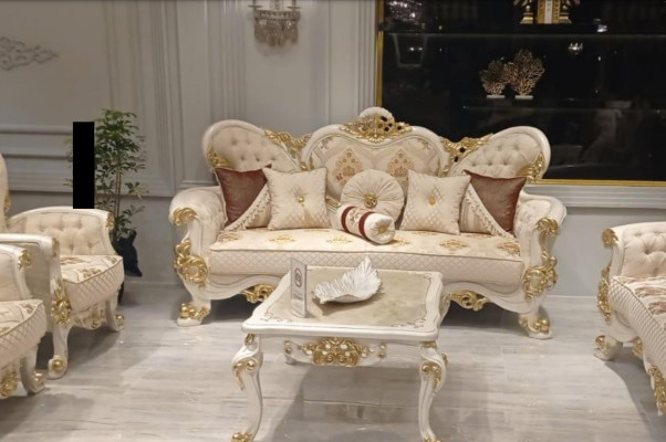 Luxe driezitsbank 3-zits barok rococo bank banken fauteuils zitstof barok