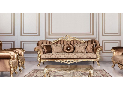 Luxe driezitsbank 3-zits barok rococo bank Sofa's fauteuils Stof stijl meubels