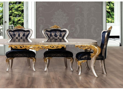 Eetkamerstoel 1x Stoel Hout Luxe Eetkamer Eet Stijl Barok Rococo Stoelen Nieuw