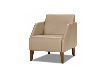 Beige eenzitter Luxueuze gestoffeerde fauteuil Designer loungestoel Meubilair