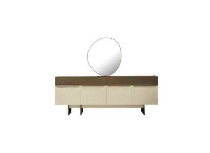 Bruin-beige keukenbuffet designer eetkamer meubel luxueuze commode