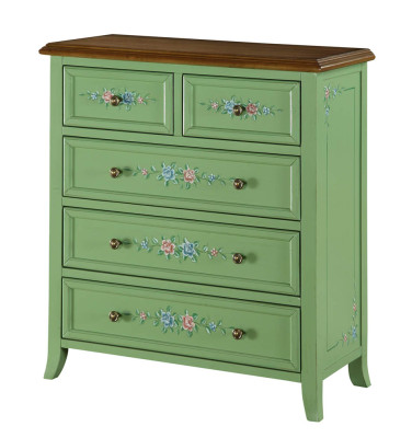 Groene ladekast dressoir sideboard kast Echt houten meubels laden kasten nieuw