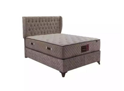 Bed Chesterfield bedden voor slaapkamer textiel 180x200cm inclusief matras