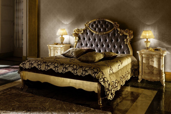 Klassiek bed Luxe bedden Chesterfield slaapkamer hotel barok meubilair Nieuw